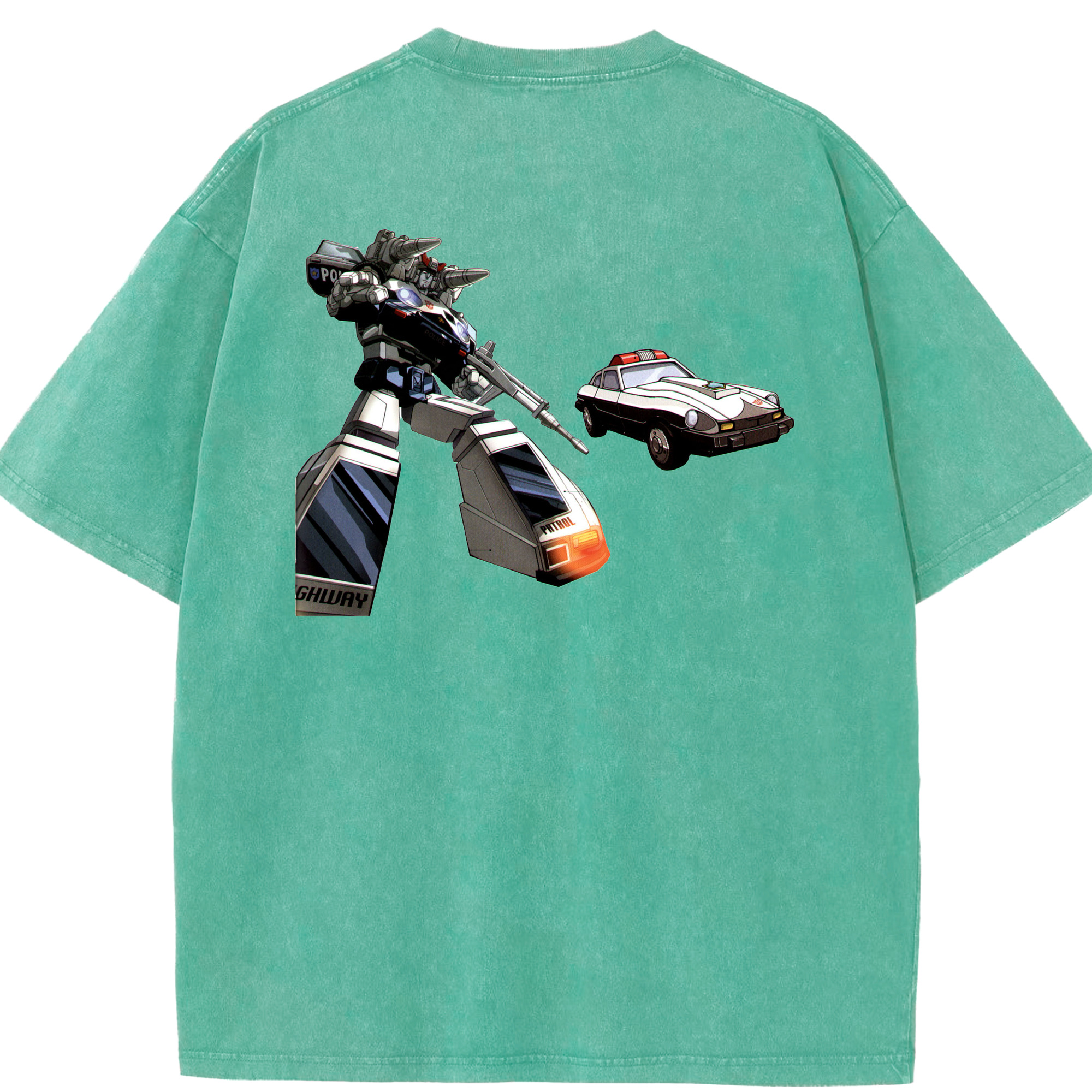 （画像用）  綿100% ヴィンテージ風 半袖Tシャツ（背面プリント）